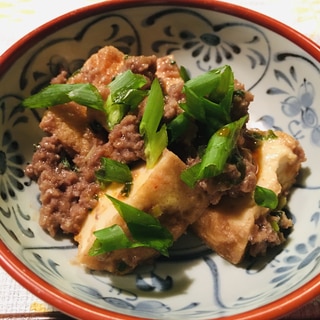 レンジで簡単麻婆厚揚げ